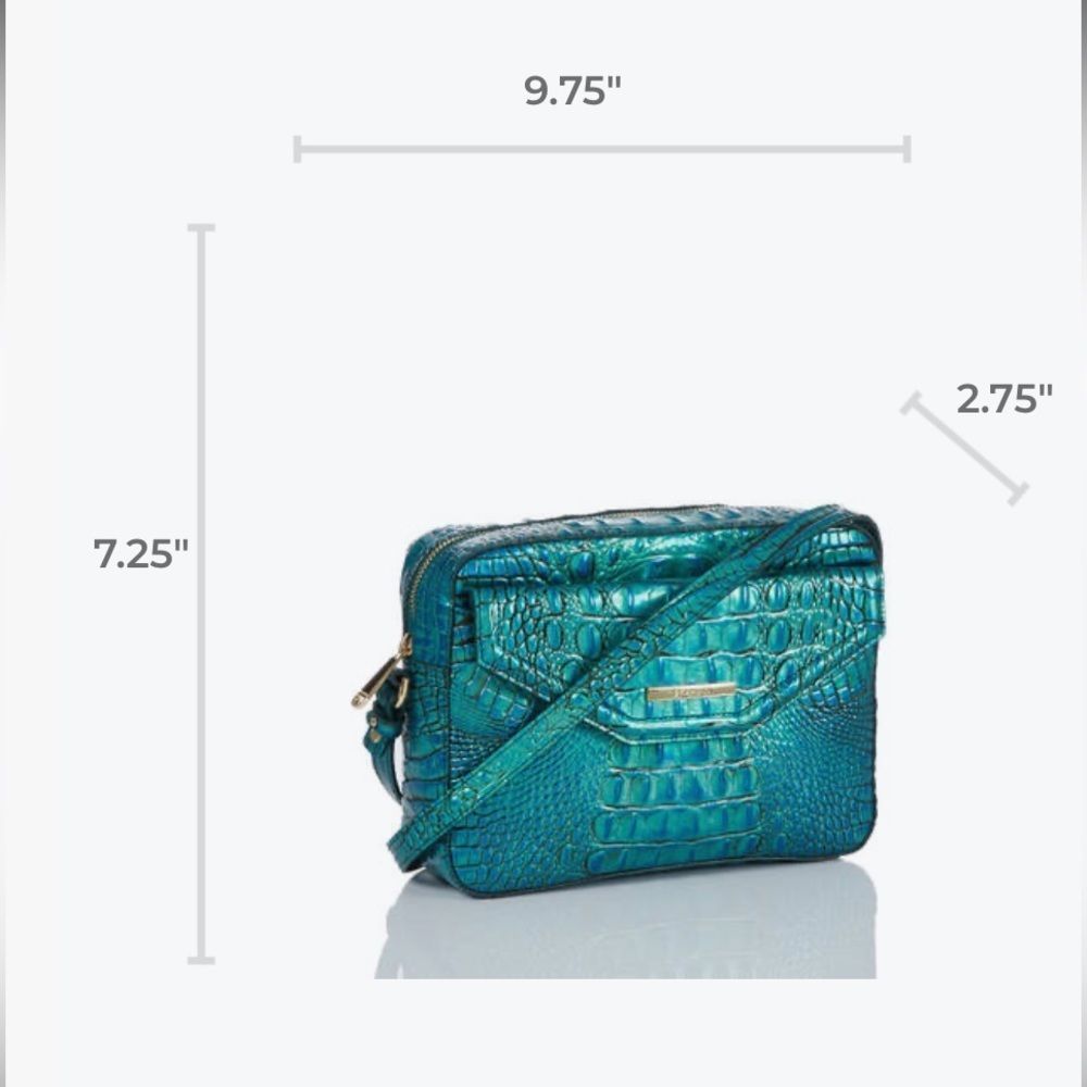 Brahmin shea crossbody and small Veronica wallet in peacock - Picture 4 of 13